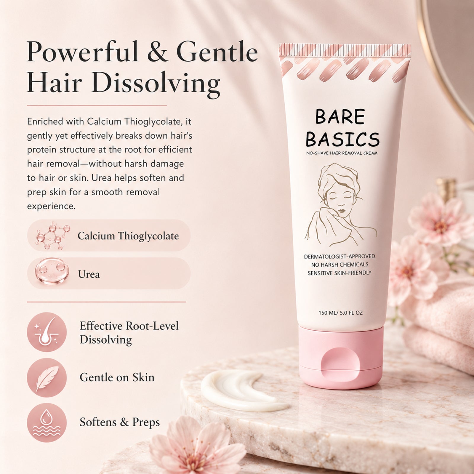 Bare Basics No Shave Hair Removal Cream - Sale