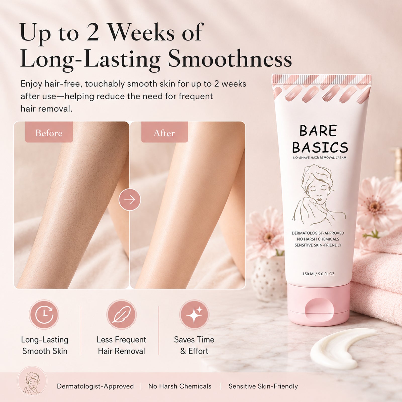 Bare Basics No Shave Hair Removal Cream - Sale