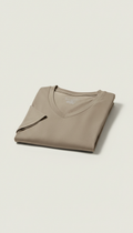 V-Neck Tee In Neutral Grey